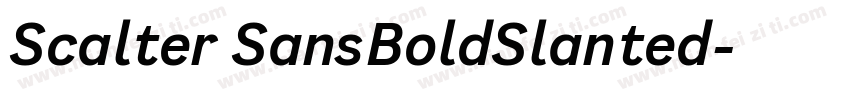Scalter SansBoldSlanted字体转换
